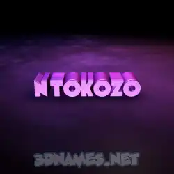 ntokozo in Big Purple style - 3D name wallpaper