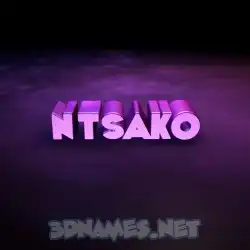 ntsako in Big Purple style - 3D name wallpaper