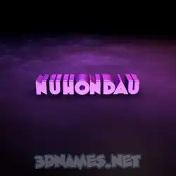 nuhondau in Big Purple style - 3D name wallpaper