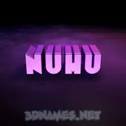 nuhu in Big Purple style - 3D name wallpaper