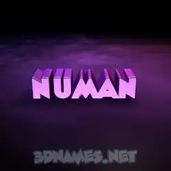 numan in Big Purple style - 3D name wallpaper
