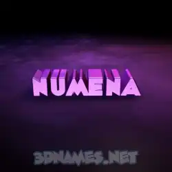 numena in Big Purple style - 3D name wallpaper