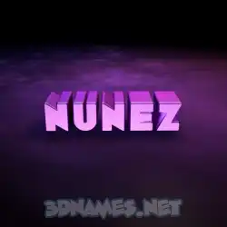 nunez in Big Purple style - 3D name wallpaper