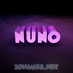 nuno in Big Purple style - 3D name wallpaper