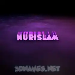 nurislam in Big Purple style - 3D name wallpaper