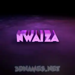 nwaiza in Big Purple style - 3D name wallpaper