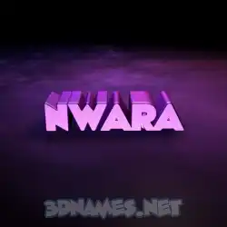 nwara in Big Purple style - 3D name wallpaper