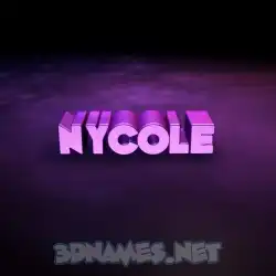 nycole in Big Purple style - 3D name wallpaper
