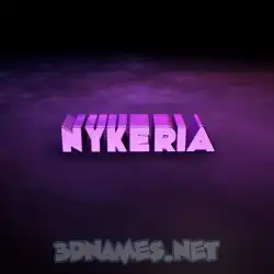 nykeria in Big Purple style - 3D name wallpaper