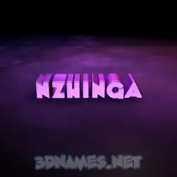 nzhinga in Big Purple style - 3D name wallpaper