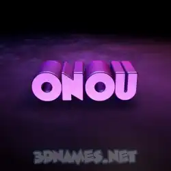 onou in Big Purple style - 3D name wallpaper