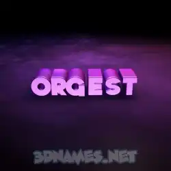 orgest in Big Purple style - 3D name wallpaper