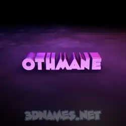 othmane in Big Purple style - 3D name wallpaper