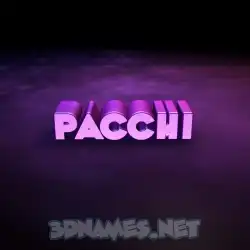 pacchi in Big Purple style - 3D name wallpaper
