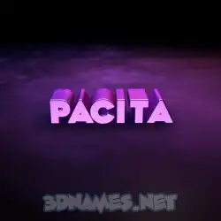 pacita in Big Purple style - 3D name wallpaper