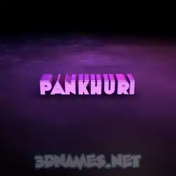 pankhuri in Big Purple style - 3D name wallpaper