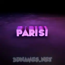 parisi in Big Purple style - 3D name wallpaper
