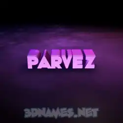 parvez in Big Purple style - 3D name wallpaper