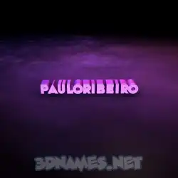 pauloribeiro in Big Purple style - 3D name wallpaper