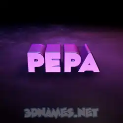 pepa in Big Purple style - 3D name wallpaper
