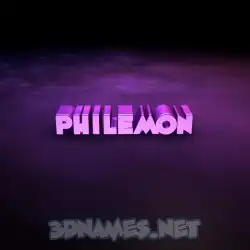 philemon in Big Purple style - 3D name wallpaper