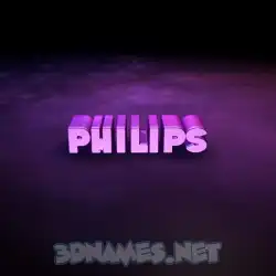 philips in Big Purple style - 3D name wallpaper