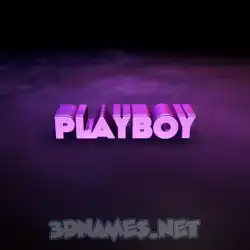 playboy in Big Purple style - 3D name wallpaper