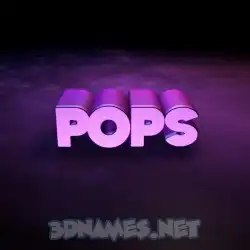 pops in Big Purple style - 3D name wallpaper