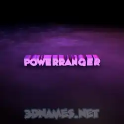 powerranger in Big Purple style - 3D name wallpaper