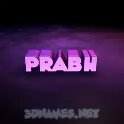 prabh in Big Purple style - 3D name wallpaper