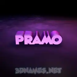 pramo in Big Purple style - 3D name wallpaper