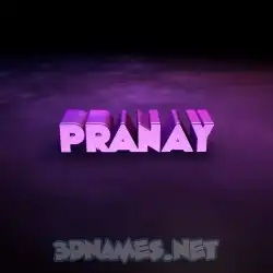 pranay in Big Purple style - 3D name wallpaper