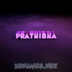 prathibha in Big Purple style - 3D name wallpaper
