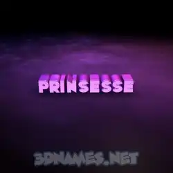 prinsesse in Big Purple style - 3D name wallpaper