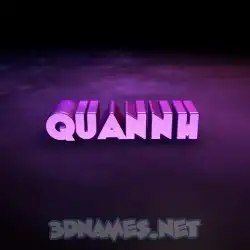 quannh in Big Purple style - 3D name wallpaper