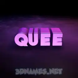 quee in Big Purple style - 3D name wallpaper