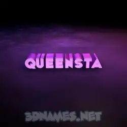 queensta in Big Purple style - 3D name wallpaper