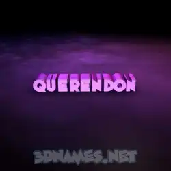 querendon in Big Purple style - 3D name wallpaper