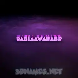 rabiaawahabr in Big Purple style - 3D name wallpaper
