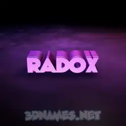 radox in Big Purple style - 3D name wallpaper
