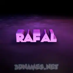 rafal in Big Purple style - 3D name wallpaper