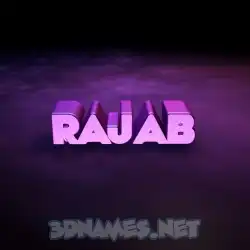 rajab in Big Purple style - 3D name wallpaper
