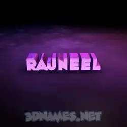 rajneel in Big Purple style - 3D name wallpaper