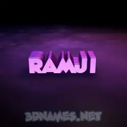 ramji in Big Purple style - 3D name wallpaper