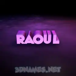 raoul in Big Purple style - 3D name wallpaper