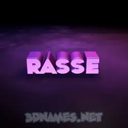 rasse in Big Purple style - 3D name wallpaper