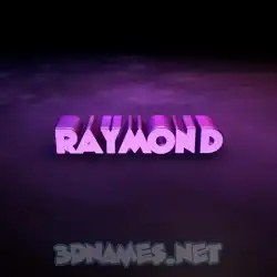 raymond in Big Purple style - 3D name wallpaper