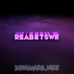 reabetswe in Big Purple style - 3D name wallpaper