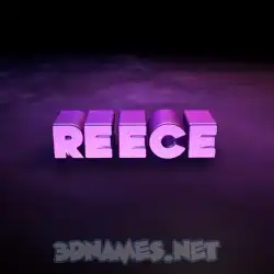 reece in Big Purple style - 3D name wallpaper
