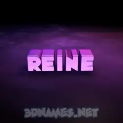 reine in Big Purple style - 3D name wallpaper